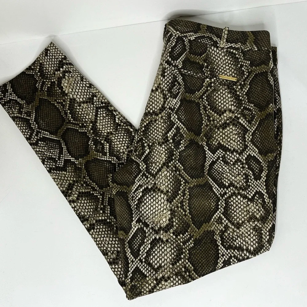 Michael‎ Kors Snakeskin Pattern Straight Leg Chino Pants Size 12